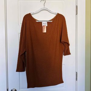 Sadie & Sage Chloe Sweater Dress Size, Camel Brown, Size Small